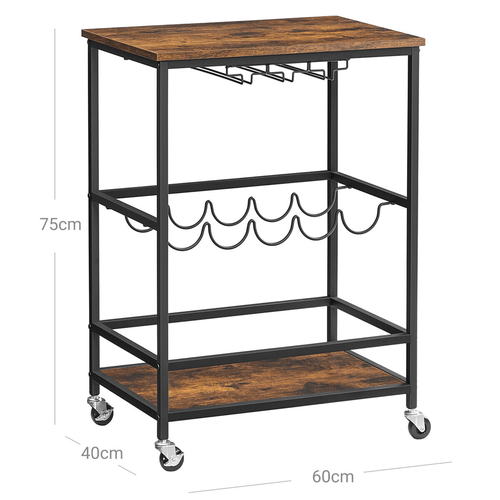 Pojízdný úložný vozík hnědá, APV-E1187 OLW