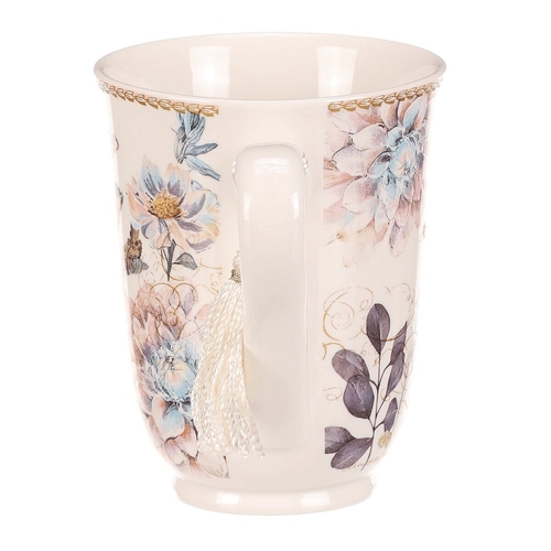 Hrneček v dárkové krabičce - porcelán, květinový motiv