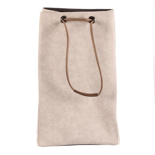 Koš prádelní - látkový, stahovací, krémová barva