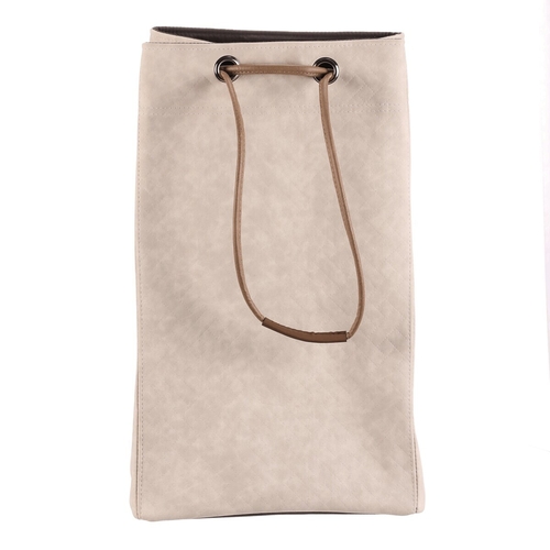 Koš prádelní - látkový, stahovací, krémová barva