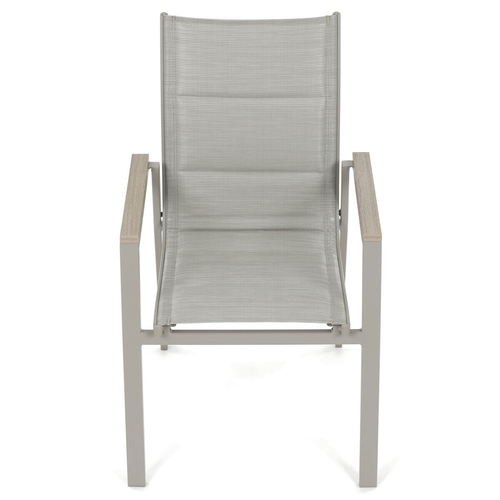 Zahradní židle, hliník, síťovina, béžová, AZC-S1110 GREY