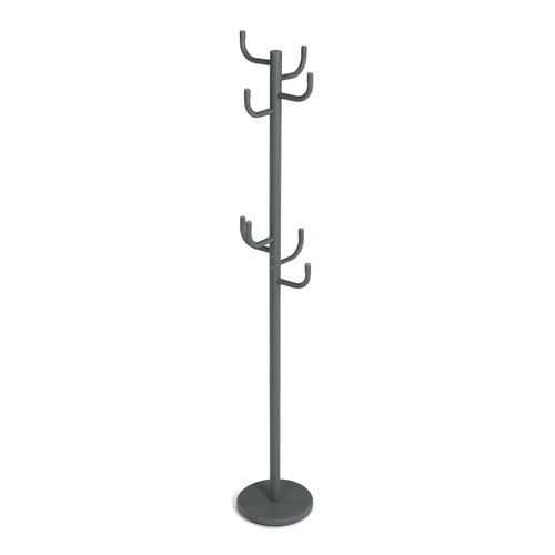 Věšák, kov, šedá, 80609-06 GREY
