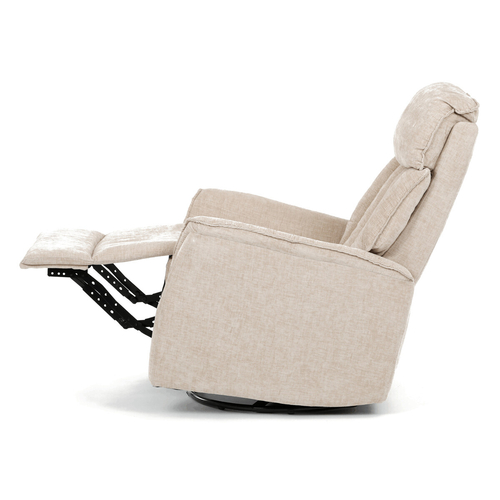 Polohovací křeslo, béžová, látka, TV-H9327 CRM2