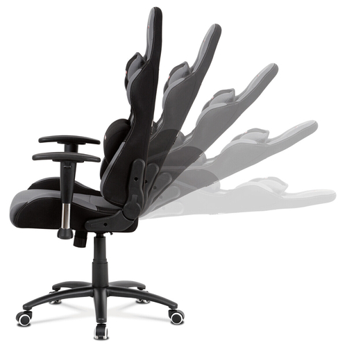 Kancelářské křeslo, houpací mechanismus, šedá látka, KA-F01 GREY