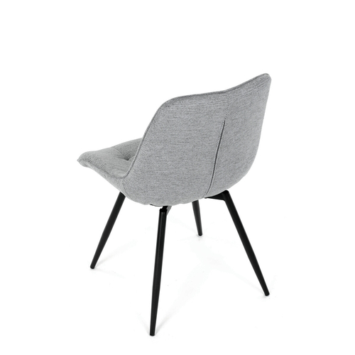 Jídelní židle otočná 180°, šedá, látka, HC-T1130 GREY2