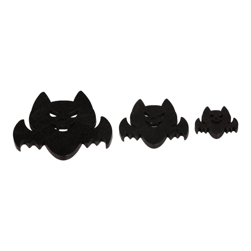 Netopýr - dřevěný, mix 3 barev a 3 vel., cena za balení (18 ks)