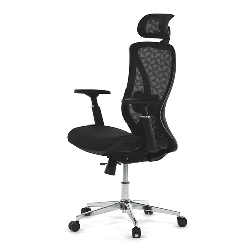Kancelářská židle, synchronní mechanismus, černá síťovina, KA-S258 BK