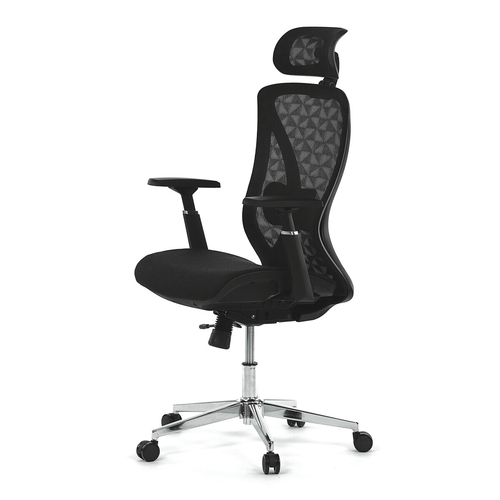 Kancelářská židle, synchronní mechanismus, černá síťovina, KA-S258 BK