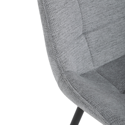 Jídelní židle otočná 180°, šedá, látka, HC-T1130 GREY2