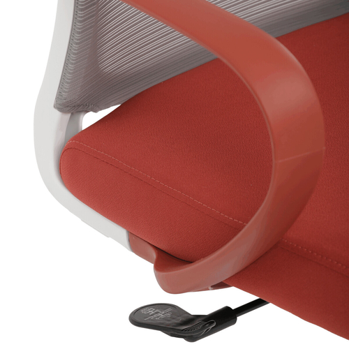 Kancelářská židle, houpací mechanismus, červená látka, KA-S425 RED