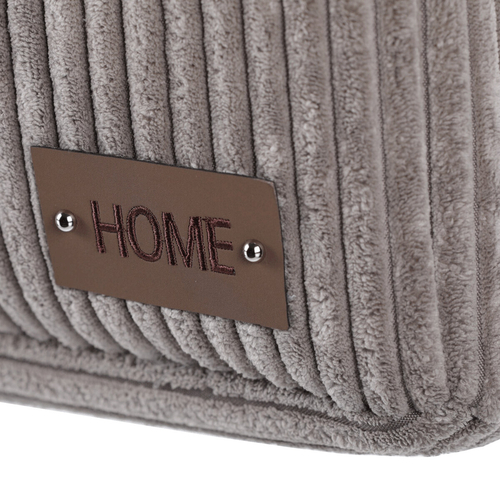 Koš prádelní - manšestr, stahovací, šedý