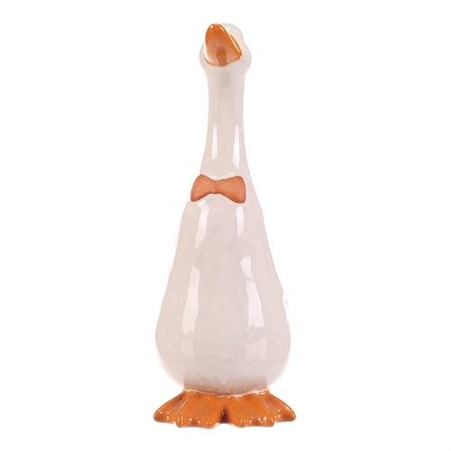 Kachna - keramická figurka, vel. L, barva bílá