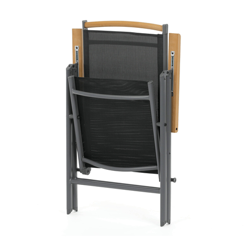 Zahradní židle, hliník, síťovina, šedá, AZC-W1408 GREY