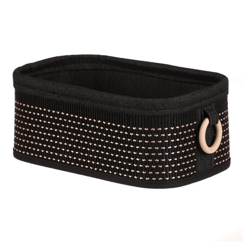 Koš regálový a prádelní - bambus, černý, cena za sadu 6 ks