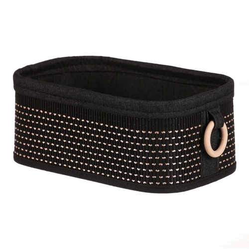 Koš regálový a prádelní - bambus, černý, cena za sadu 6 ks