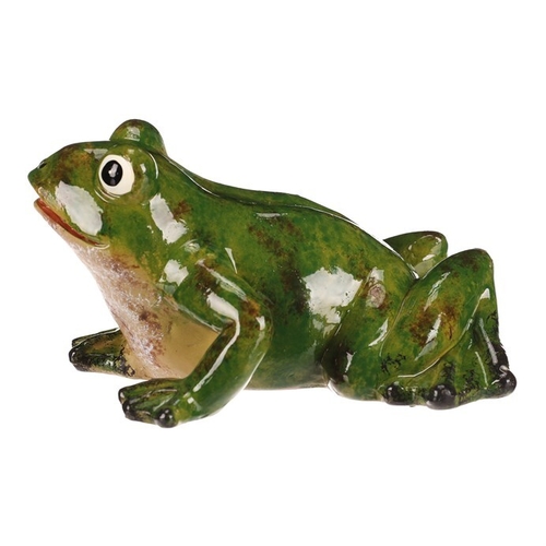 Žába - keramická figurka, vel. M, barva zelená