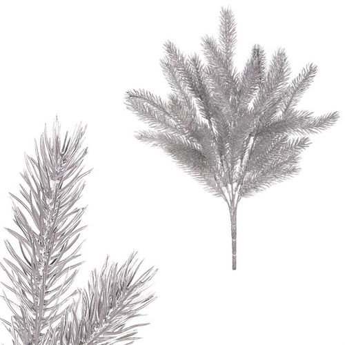 Smrk - umělá větev, barva stříbrná