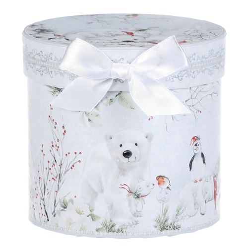 Hrnek porcelánový - 320 ml, dárkové balení, zimní krajina s ledními medvědy