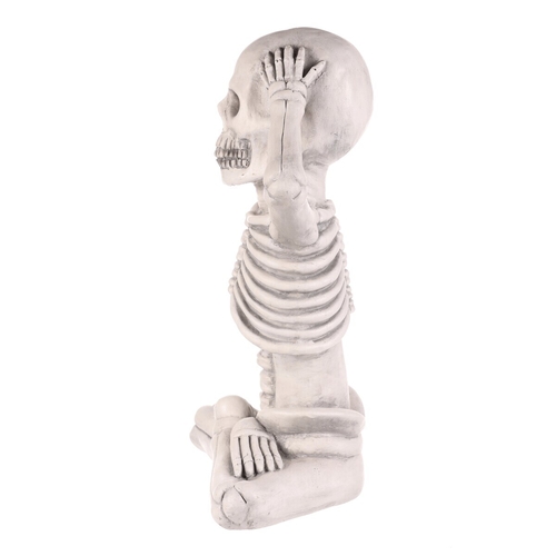 Kostlivec z magnesia - Halloween, LED osvětlení, šedý