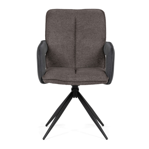 Jídelní židle otočná 180°, šedá, látka, DCH-F1146 GREY2