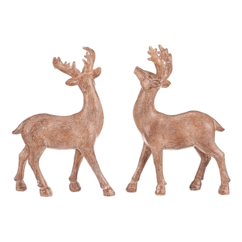 Jelen - 25 cm, polyresin, mix 2, imitace dřeva, cena za 1 ks