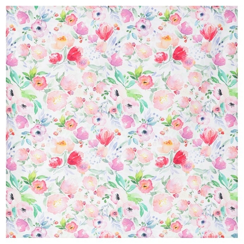 Ubrus, pivoňky v růžových barvách, 80x80cm, 100% polyester.