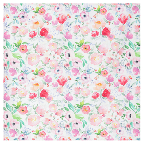 Ubrus, pivoňky v růžových barvách, 80x80cm, 100% polyester.