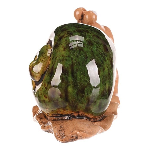 Šnek - keramická figurka, zelená, cena za 1 ks