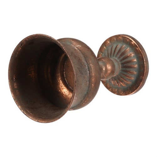 Číše kovová - aranžovací, 25 cm, barva měděná