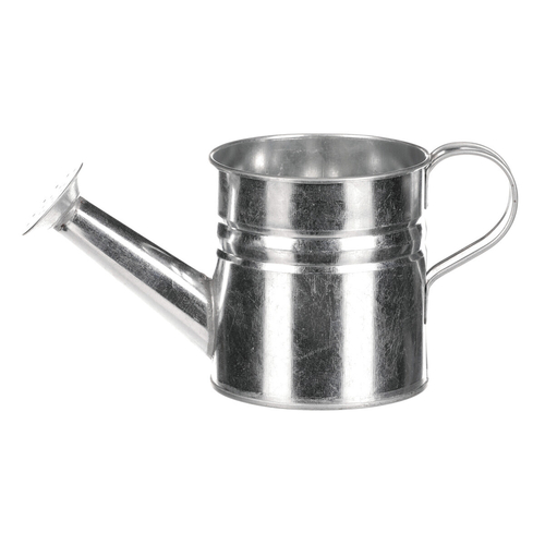 Obal na květiny - konev, zinkový, barva stříbrná