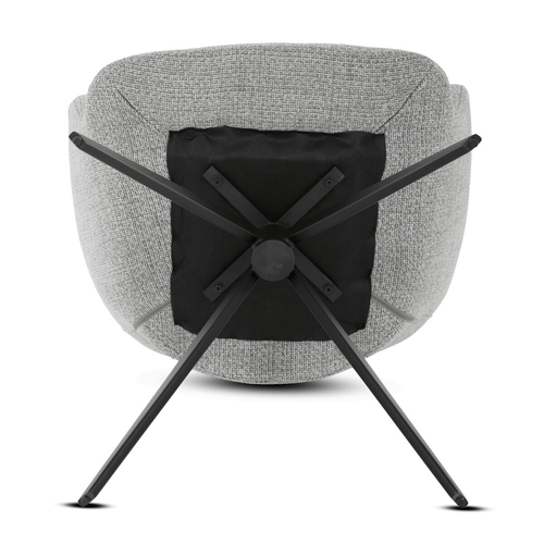 Jídelní židle otočná 360°, šedá, látka, DCH-D1320 GREY2