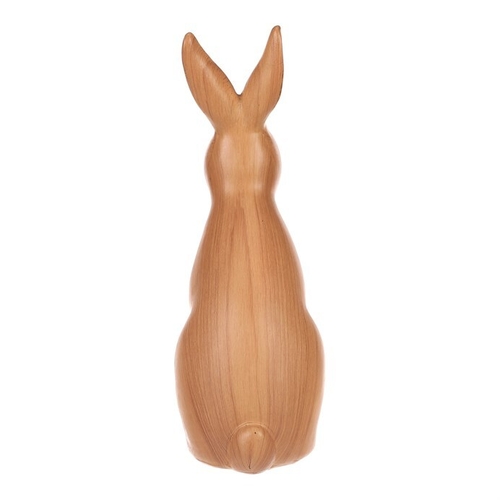 Zajíc - polyresinová figurka, velká, imitace dřeva