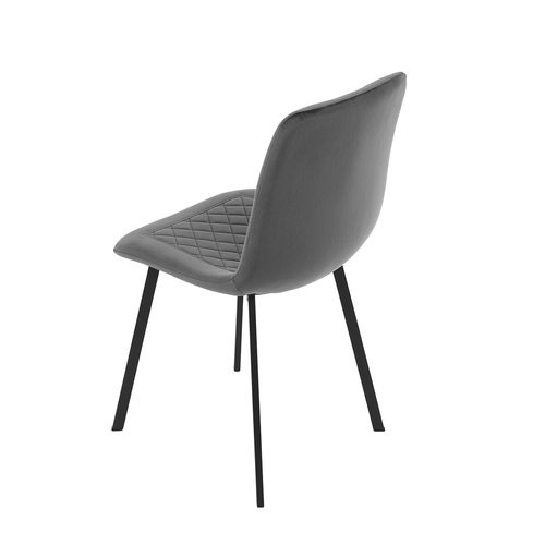 Jídelní židle, šedá, sametová látka, DCL-973 GREY4
