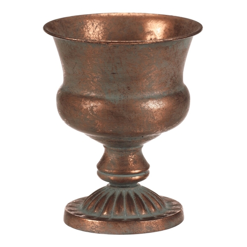 Číše kovová - aranžovací, 20 cm, barva měděná