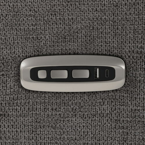 Polohovací křeslo, elektrické zabudované ovládání, funkce zero gravity, šedá, látka, TV-C5590 GREY2