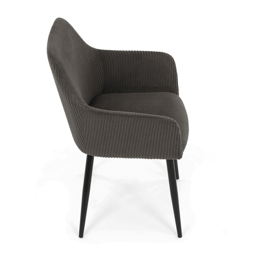 Jídelní židle, šedá, manšestrová látka, DCH-V4009 GREY6