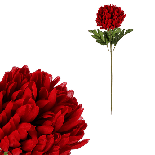 Chryzantéma - umělá řezaná květina, červená