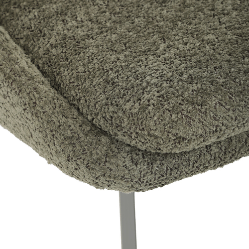 Jídelní židle, zelená, látka bouclé, DCL-W1174 GRN2