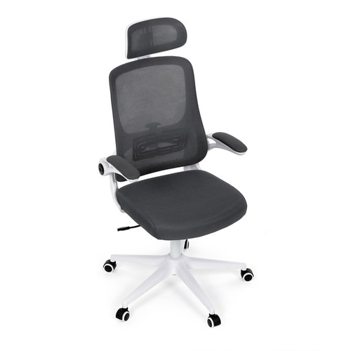 Kancelářská židle, houpací mechanismus, šedá síťovina, KA-Q843 GREY