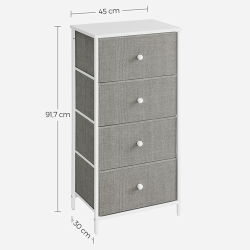 Komoda 45x30x92cm, mdf, šedá, AUK-E1031 GREY