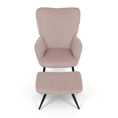 Relaxační křeslo, růžová, manšestrová látka, AK-L7285 PINK6