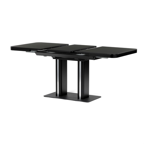 Jídelní stůl rozkládací 120-160x80 cm, mdf, černá, HT-D1926 BK