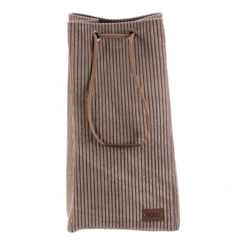 Koš prádelní - manšestr, stahovací, šedá barva