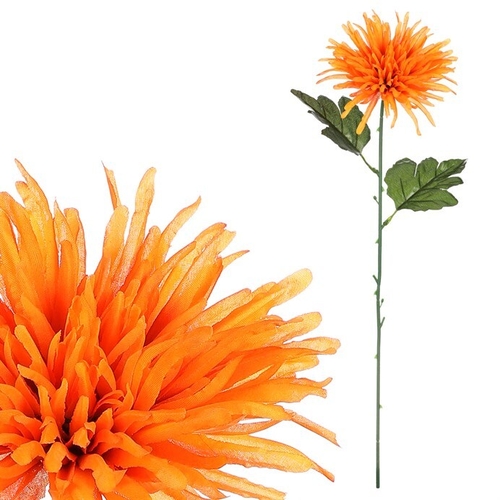 Chryzantéma - umělá řezaná květina, oranžová