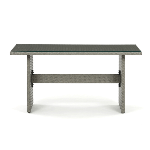 Zahradní sestava 140x70x60cm, polyratan, šedá, AZS-A1719 GREY