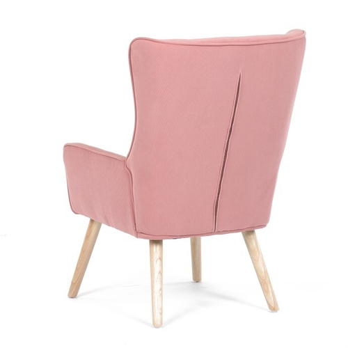 Křeslo ušák, růžová, manšestrová látka, AK-314 PINK2