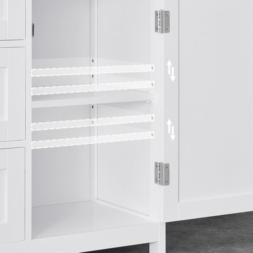 Komoda 60x30x80cm, mdf, bílá, AUK-E1154 WT