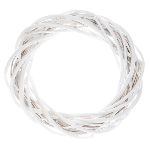 Věnec proutěný - pr. 25 cm, bílá barva