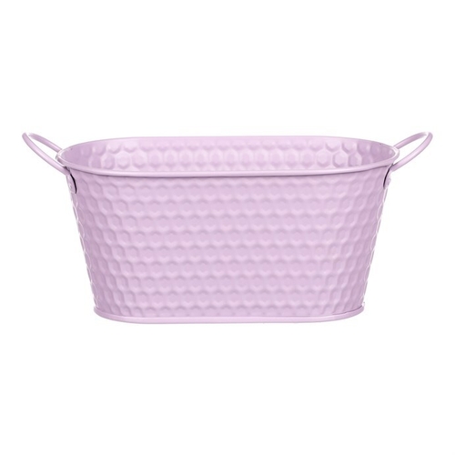 Obal kovový - truhlík, ve světle fialové barvě