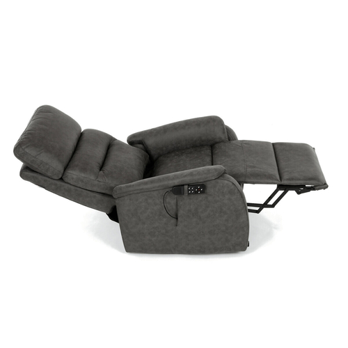 Polohovací křeslo, elektrické kabelové ovládání, černá, látka vintage, TV-L8904 BK3